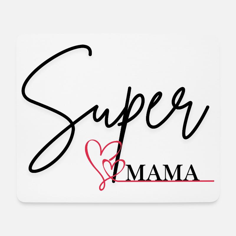 Super-Mama - Mousepad (Querformat) - Weiß