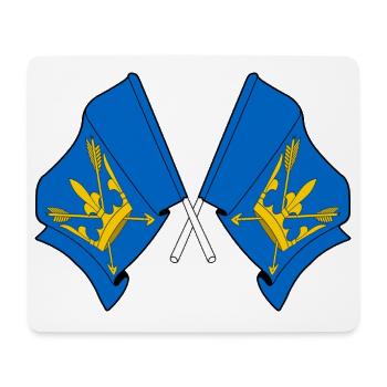 Drapeaux du Suffolk croisés - Tapis de souris (format paysage) - blanc - Devant