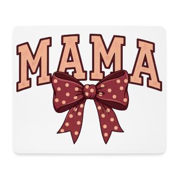 Mom Bow Dots – Mom Motif - Tapis de souris (format paysage) - blanc - Devant
