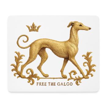 Free the Galgo - Embroidery Nr01 - Mouse Pad (horizontal) - white - Front