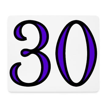 30. 30 ANS. 30e ANNIVERSAIRE. ANNIVERSAIRE 30 ANS. - Tapis de souris (format paysage) - blanc - Devant