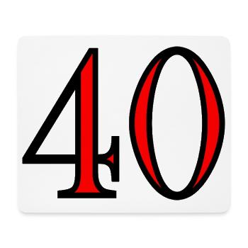 40. 40 YEARS. 40th ANNIVERSARY. 40 YEARS ANNIVERSARY. - Mouse Pad (horizontal) - white - Front