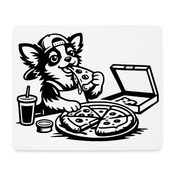 chihuahua pizza essen kinder  - Mousepad (Querformat) - Weiß - Vorne