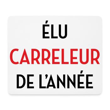 Élu Carreleur de l’année - Tapis de souris (format paysage) - blanc - Devant
