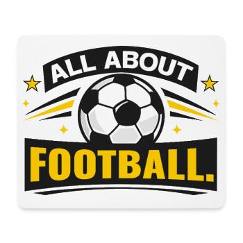 All_about_football - Mousepad (Querformat) - Weiß - Vorne