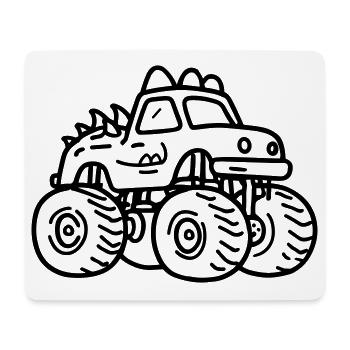 Monster truck - Mouse Pad (horizontal) - white - Front