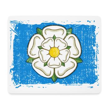 Yorkshire Rose Flag Northern England UK - Mouse Pad (horizontal) - white - Front