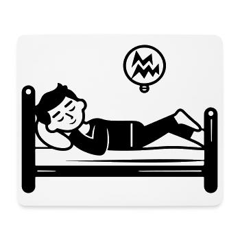 Sleeping Bed - Mouse Pad (horizontal) - white - Front