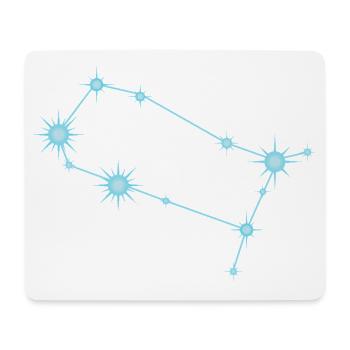 Constellation des étoiles des Gémeaux, signe du zodiaque Bleu pastel - Tapis de souris (format paysage) - blanc - Devant