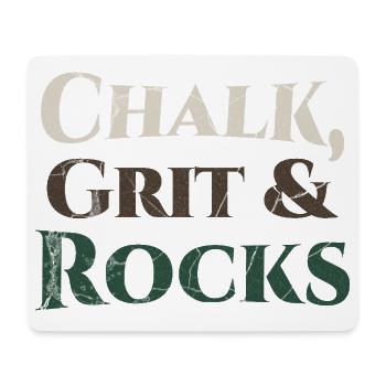 Chalk Grit & Rocks Motif - Mouse Pad (horizontal) - white - Front