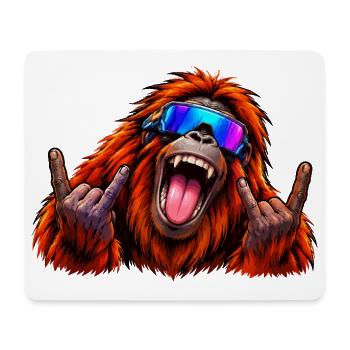 orang-utan-rock-cool - Mousepad (Querformat) - Weiß - Vorne