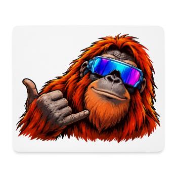 orang-utan-cool - Mousepad (Querformat) - Weiß - Vorne