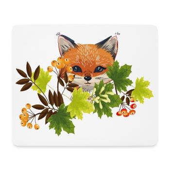 Herbst - Mousepad (Querformat) - Weiß - Vorne