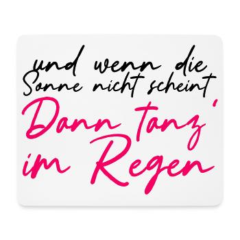 Tanz im Regen Neon Schriftzug - Mousepad (Querformat) - Weiß - Vorne