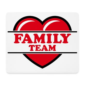 Family Team (Familie / Herz / Liebe / Love / R 2C) - Mousepad (Querformat) - Weiß - Vorne