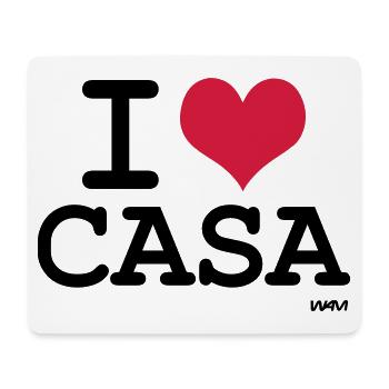 j'aime Casablanca - couleurs personnalisables - Tapis de souris (format paysage) - blanc - Devant
