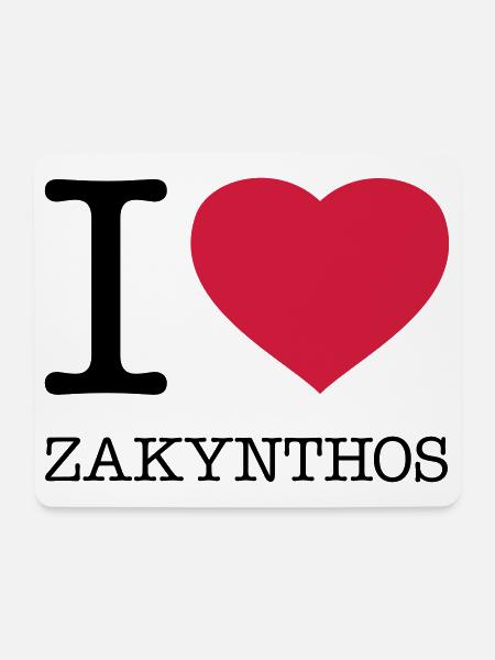 I LOVE ZAKYNTHOS - Mousepad (Querformat) - Weiß