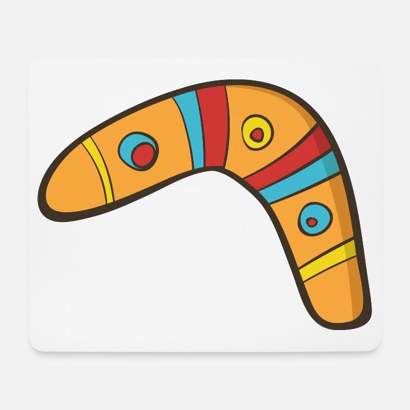 Bumerang - Mousepad (Querformat) - Weiß