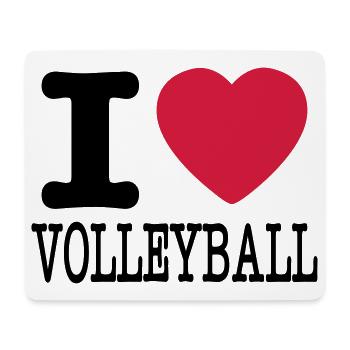 i love volleyball / i love volleyball shirt - Mouse Pad (horizontal) - white - Front
