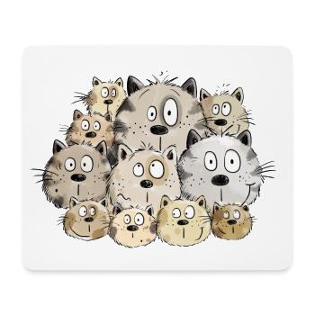 Chats drôles I chaton chat cadeau me manque - Tapis de souris (format paysage) - blanc - Devant