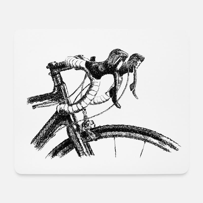 Rennrad - Mousepad (Querformat) - Weiß