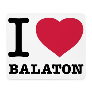 I LOVE BALATON Ungarn - Mousepad (Querformat) - Weiß - Vorne