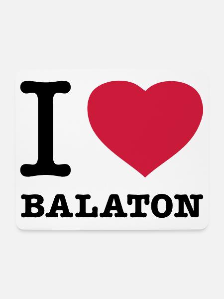 I LOVE BALATON Ungarn - Mousepad (Querformat) - Weiß