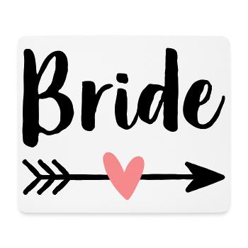 Bride cupid arrow bachelorette party gift - Mouse Pad (horizontal) - white - Front