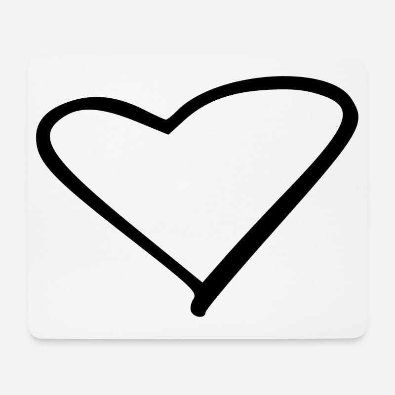 Heart - Mouse Pad (horizontal) - white