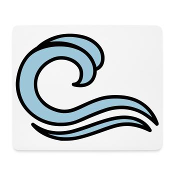 Wellen - Mousepad (Querformat) - Weiß - Vorne