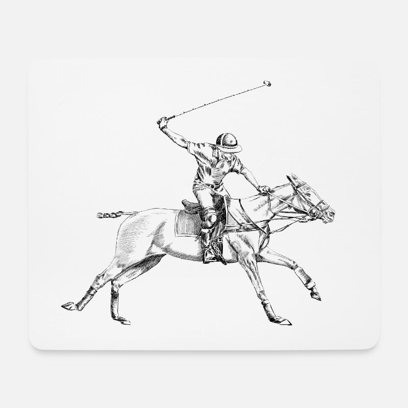 polo - Tapis de souris (format paysage) - blanc
