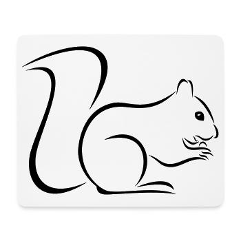 Eichhörnchen - Mousepad (Querformat) - Weiß - Vorne