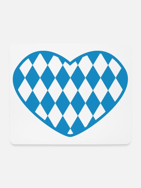 Herz - Bayern - Raute - Mousepad (Querformat) - Weiß