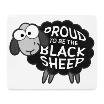 Proud To Be The Black Sheep Lustiges Schaf Außense - Mousepad (Querformat) - Weiß - Vorne