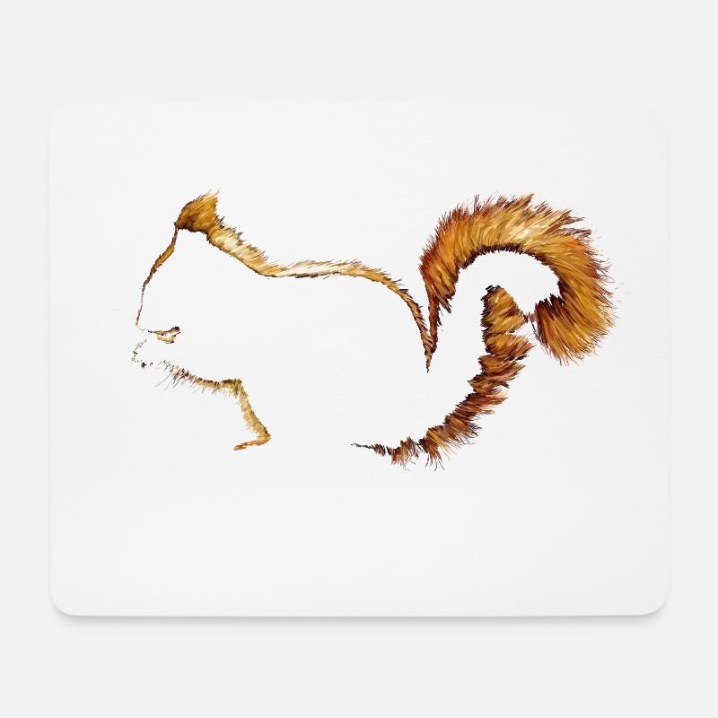 Eichhörnchen - Mousepad (Querformat) - Weiß