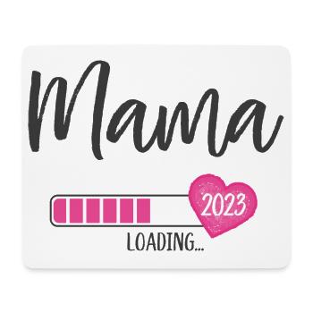 Mama Loading 2023 Herz Mädchen Rosa Werdende Mama - Mousepad (Querformat) - Weiß - Vorne