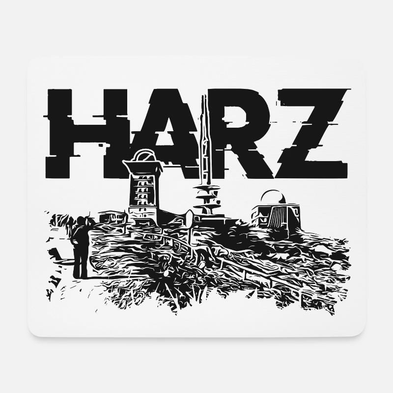 Harz Brocken Wandern - Mousepad (Querformat) - Weiß