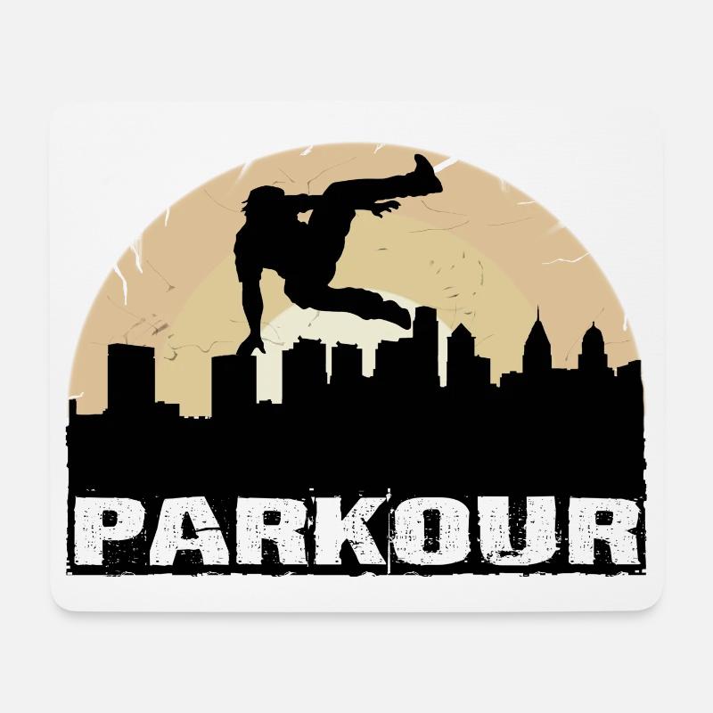 Parkour - Mousepad (Querformat) - Weiß