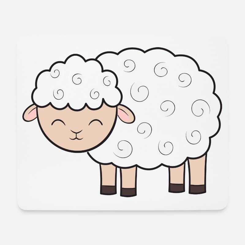 Schaf Schafe - Mousepad (Querformat) - Weiß