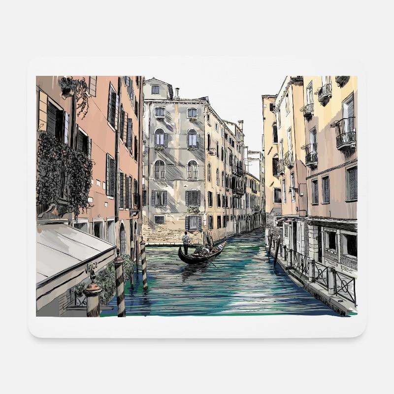 Venedig - Mousepad (Querformat) - Weiß