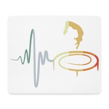 Vintage Trampolinspringen Kind - Mousepad (Querformat) - Weiß - Vorne
