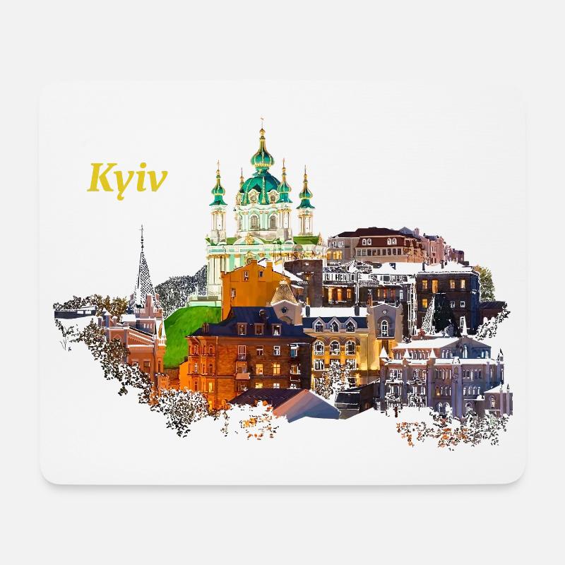 Kiew - Mousepad (Querformat) - Weiß