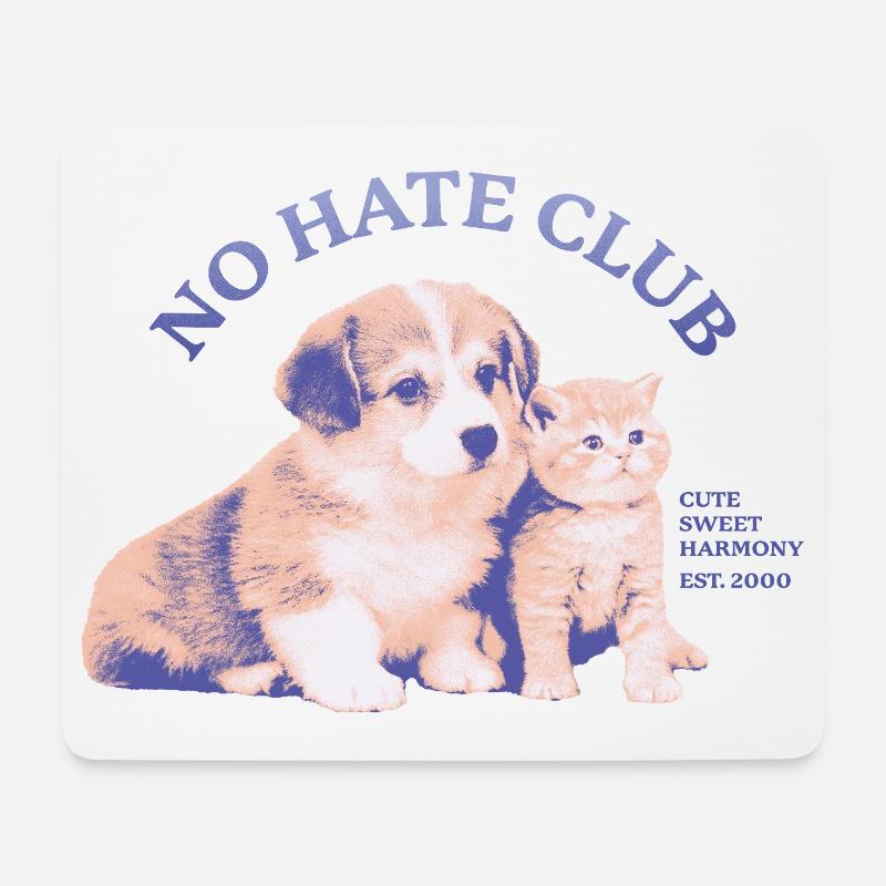 No Hate Club – Süße Harmonie - Mousepad (Querformat) - Weiß