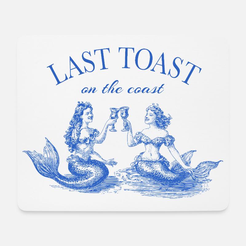 Letzter Toast an der Küste - Junggesellinnen-Spruch - Mousepad (Querformat) - Weiß