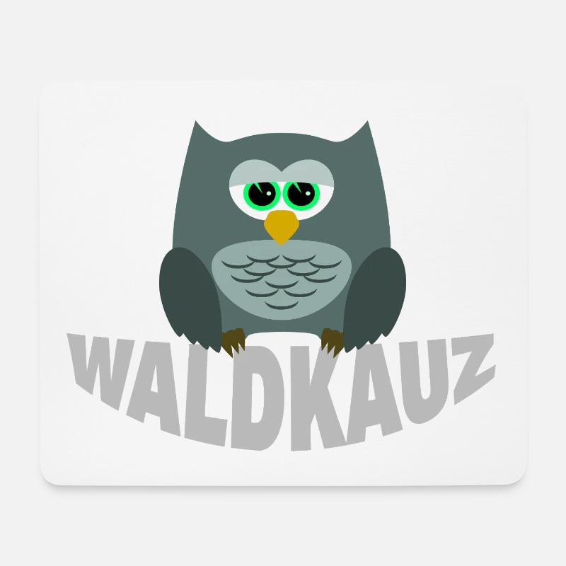 WALDKAUZ - Mousepad (Querformat) - Weiß