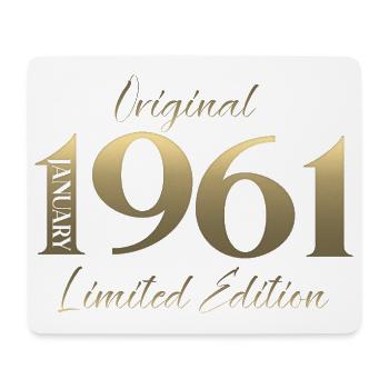 65th Birthday Original January 1961 - Mouse Pad (horizontal) - white - Front
