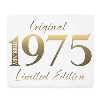 51st Birthday February 1975 Vintage Vintage - Mouse Pad (horizontal) - white - Front