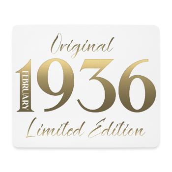 90th Birthday February 1936 Vintage Vintage - Mouse Pad (horizontal) - white - Front