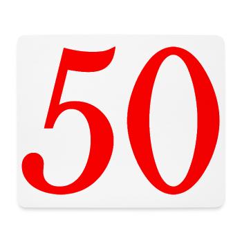 50. 50 YEARS. 50th ANNIVERSARY. 50 YEARS ANNIVERSARY. - Mouse Pad (horizontal) - white - Front