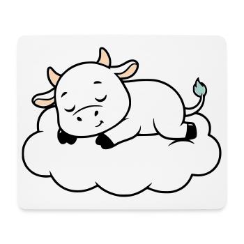 Schlafende Kuh Wolke Traum Baby - Mousepad (Querformat) - Weiß - Vorne